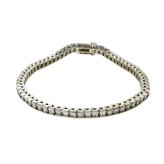 Estate 3.00ct Diamond Bracelet 14k White Gold
