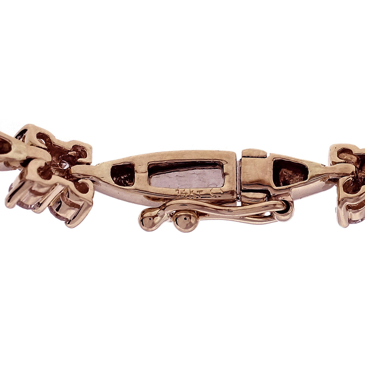 Estate 1.40ct Diamond Bracelet 14k Yellow Gold – image 4