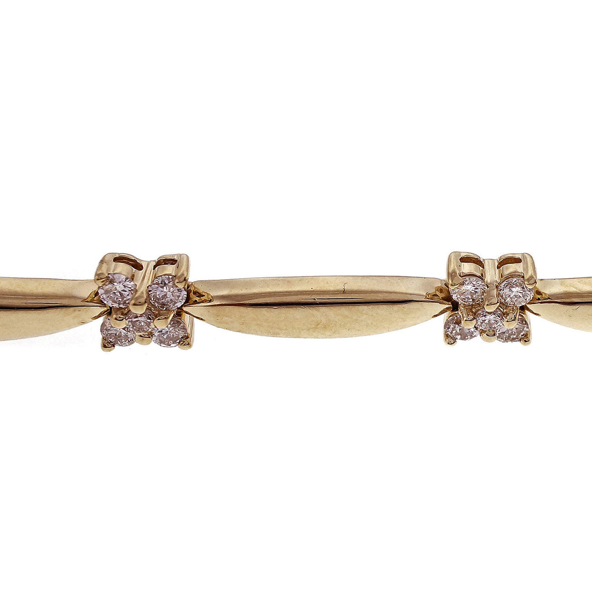 Estate 1.40ct Diamond Bracelet 14k Yellow Gold – image 6