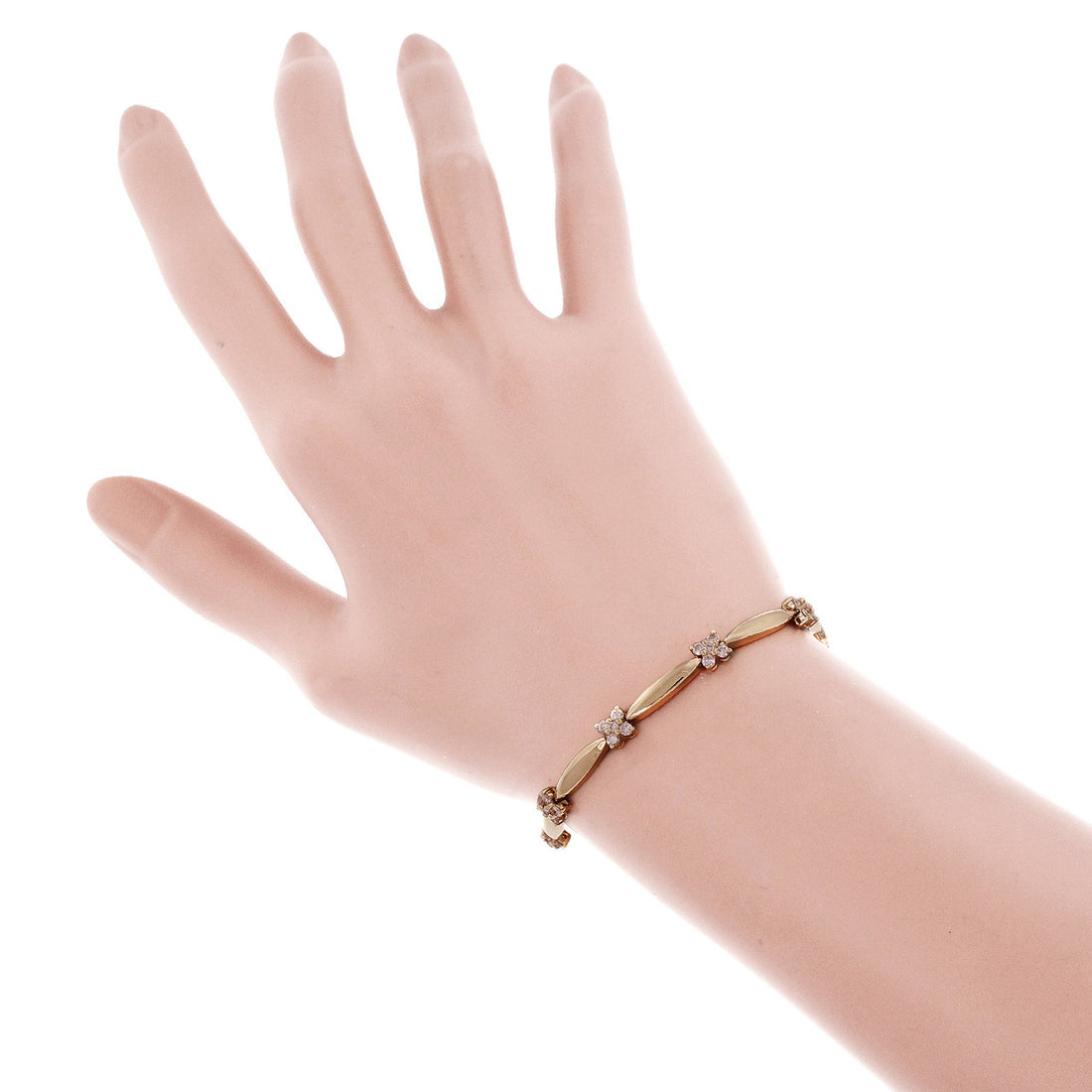 Estate 1.40ct Diamond Bracelet 14k Yellow Gold – image 7