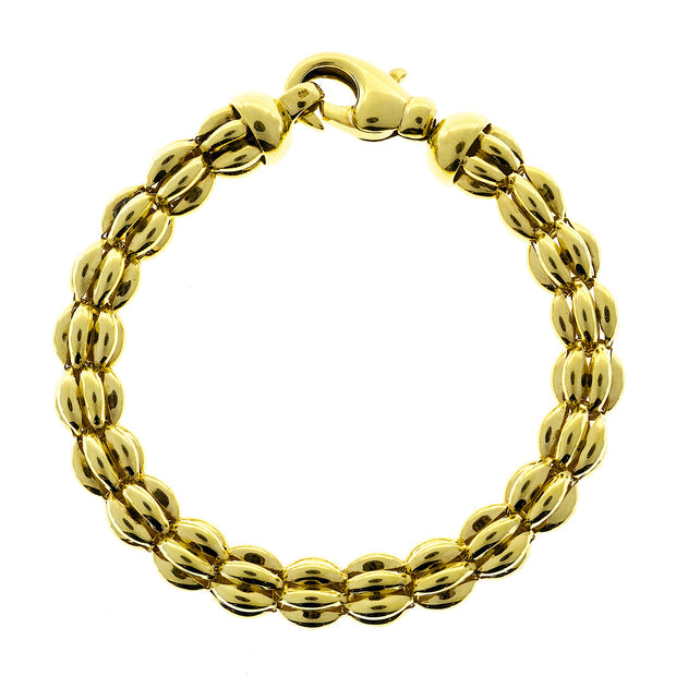 Kurt Gutmann Germany 3 Dimensional Fancy Link Bracelet in 14 Karat Gold