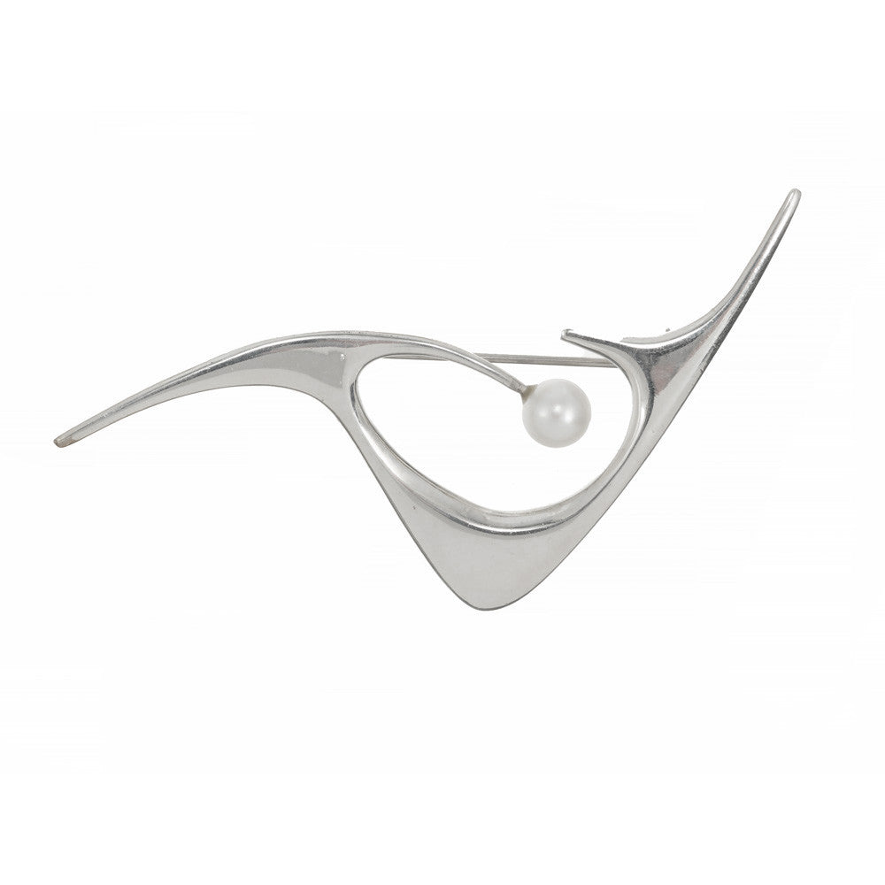 Ed Weiner Pear Sterling Silver Brooch