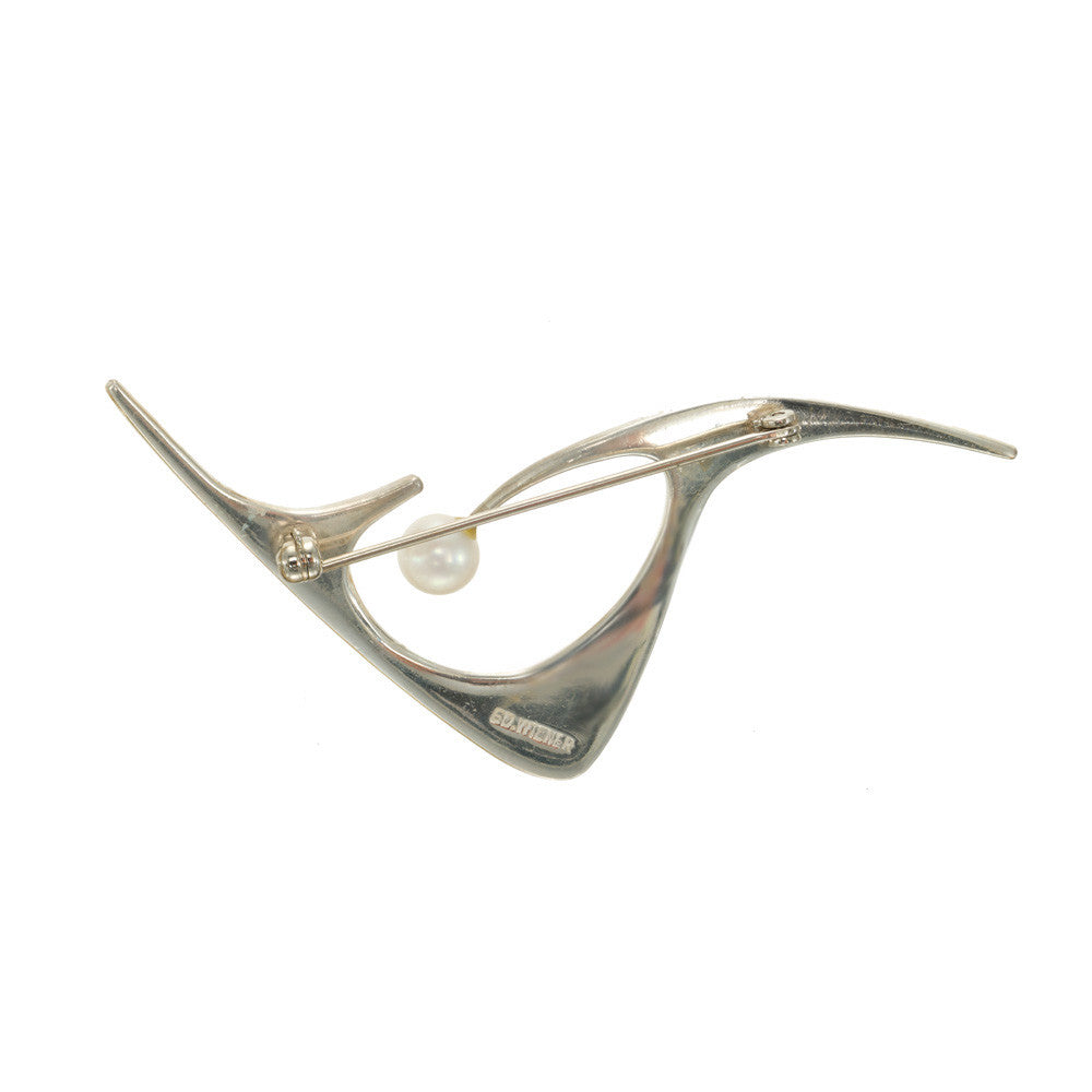 Ed Weiner Pear Sterling Silver Brooch – image 3