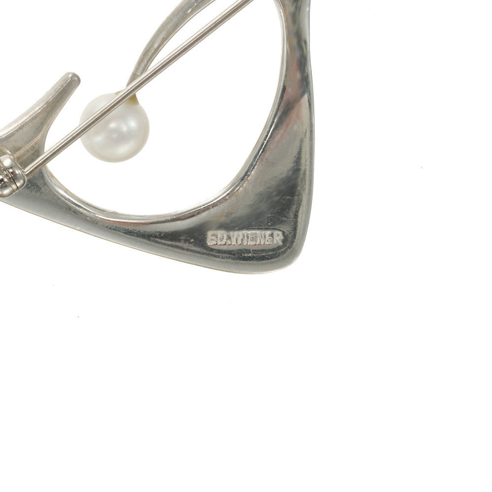 Ed Weiner Pear Sterling Silver Brooch – image 4