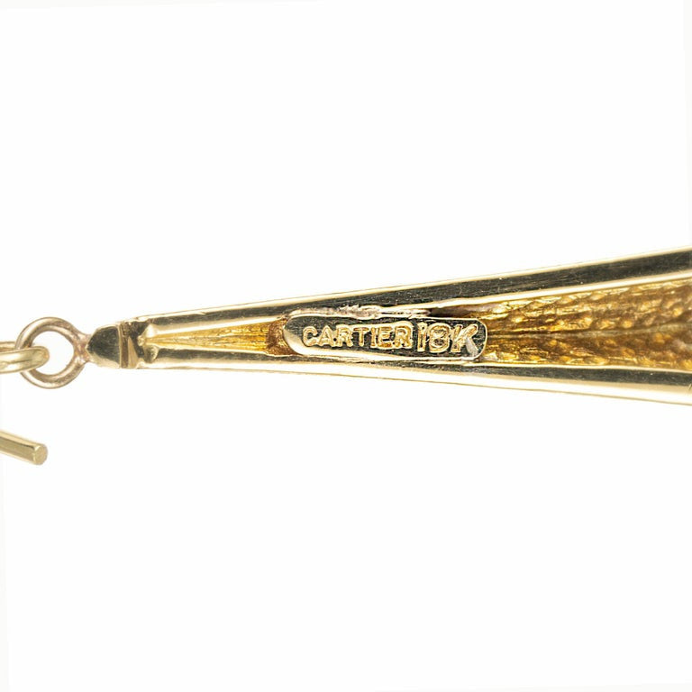 Cartier Yellow Gold Mid Century Long Dangle Earrings – image 4