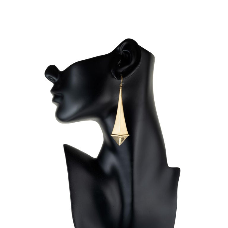Cartier Yellow Gold Mid Century Long Dangle Earrings – image 3