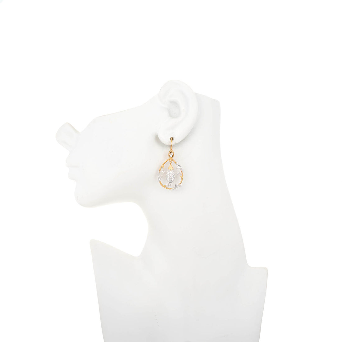 Cordova 1980 18k Two Tone .75ct Diamond Dangle Earrings – image 4