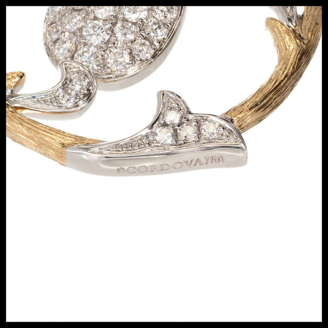 Cordova 1980 18k Two Tone .75ct Diamond Dangle Earrings – image 6