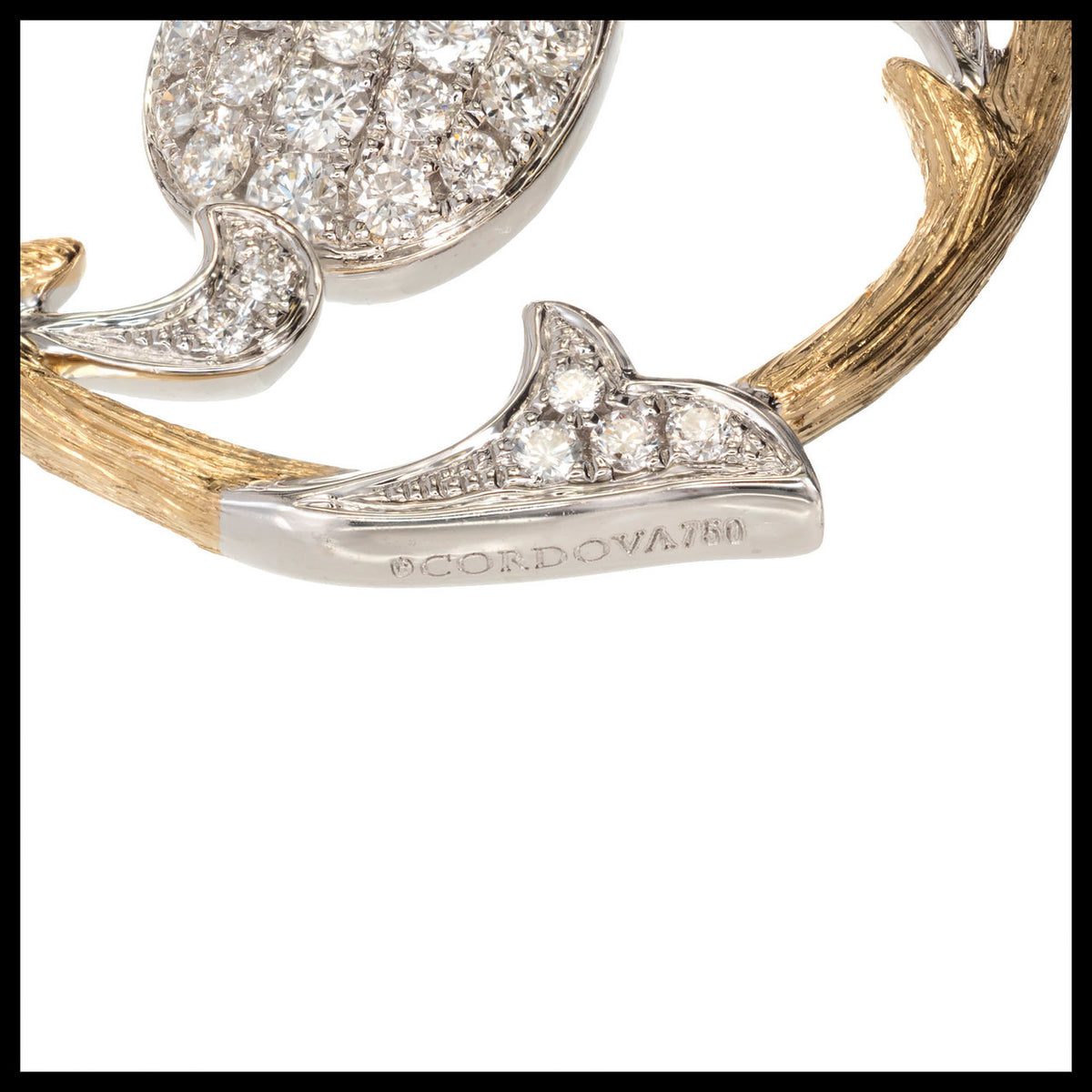 Cordova 1980 18k Two Tone .75ct Diamond Dangle Earrings – image 6
