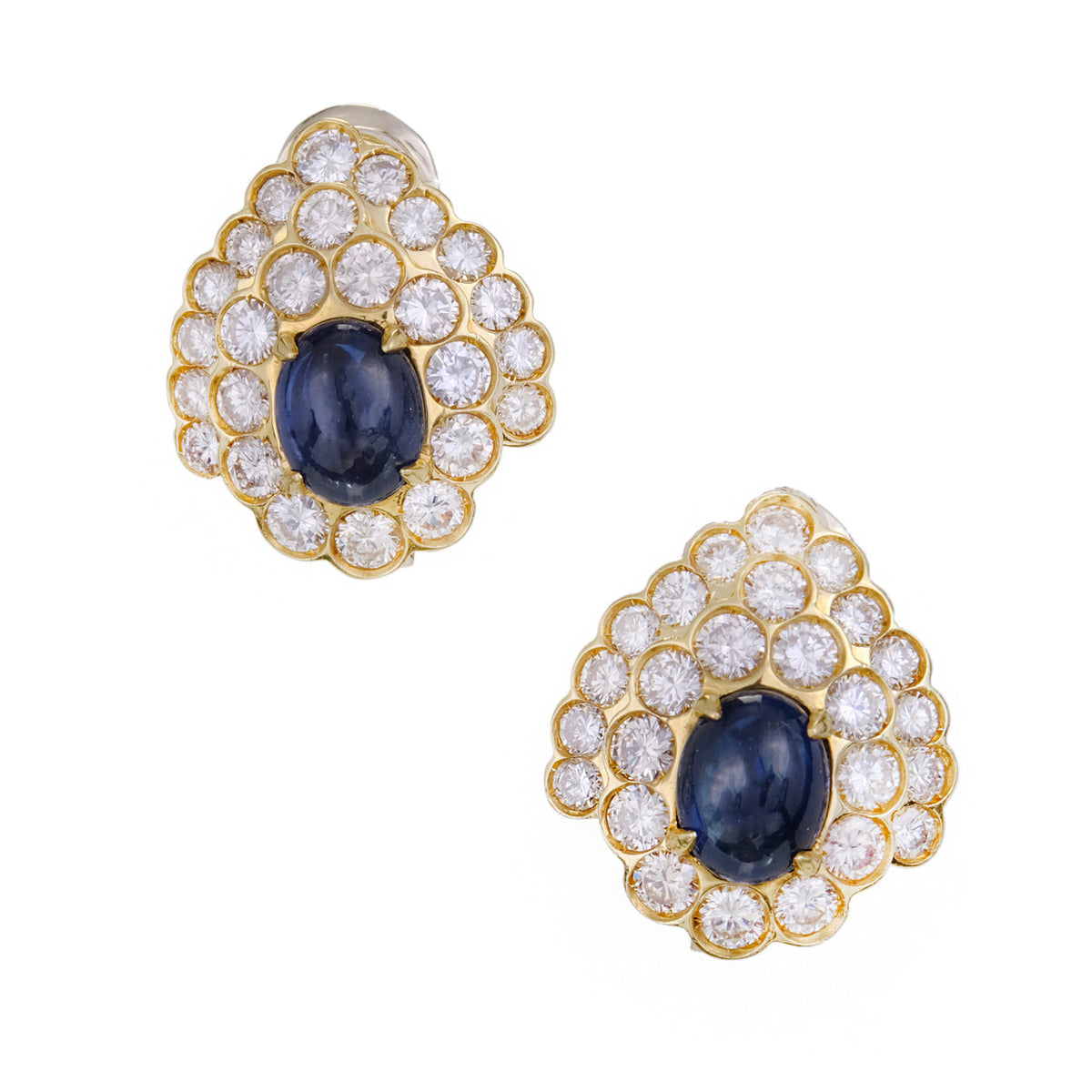 Giovane Emerald Sapphire Diamond Gold Day Night Ear Clips Earrings – image 4