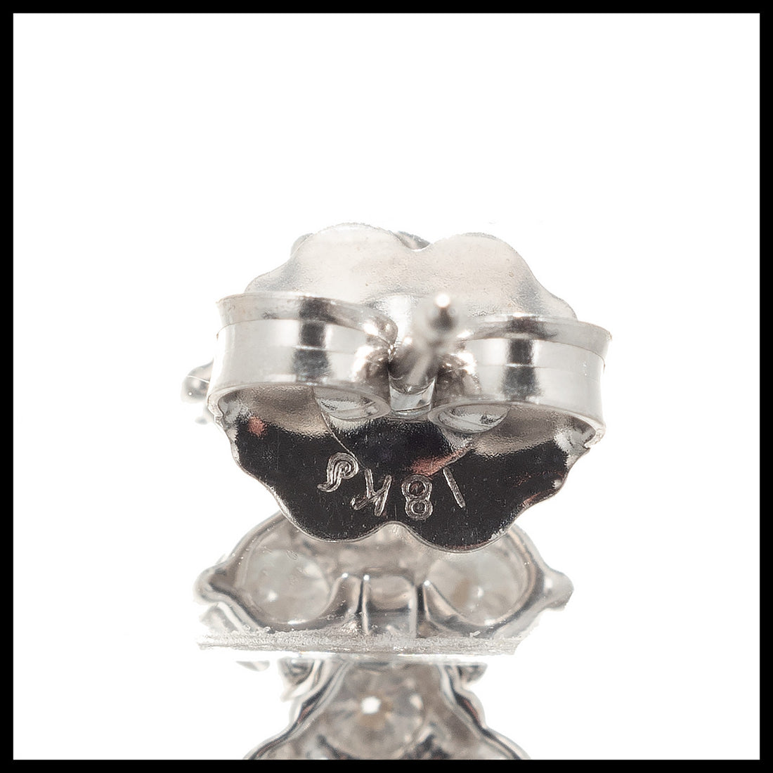 7.49 Carat Morganite Diamond White Gold Dangle Drop Earrings – image 4