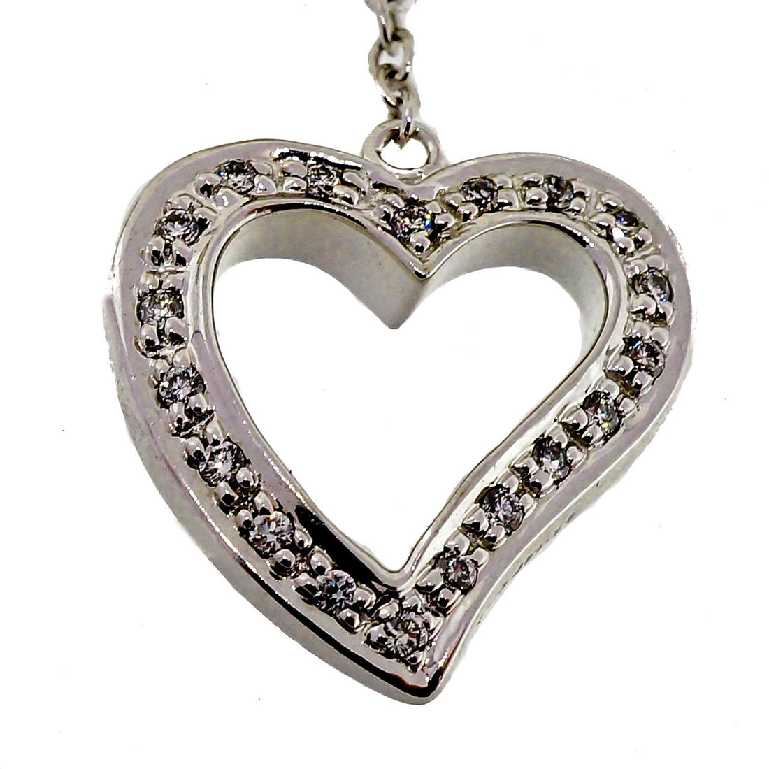 Estate MIMI Cultured Pearl Double Sided Diamond Heart Dangle Earrings – image 3