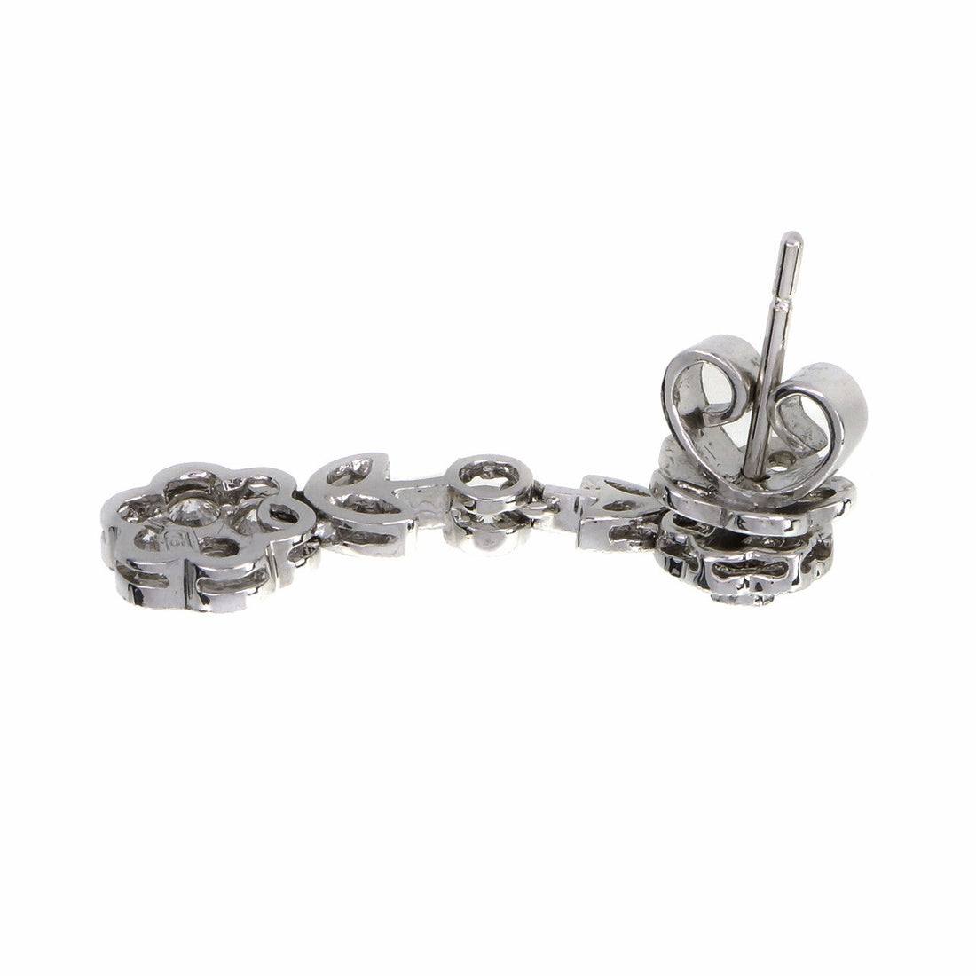 .80 Carat Diamond White Gold Dangle Earrings – image 5