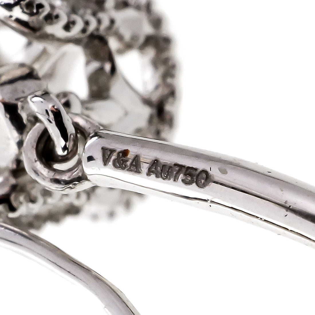 .6 Carat Diamond White Gold Crown Design Dangle Earrings – image 4