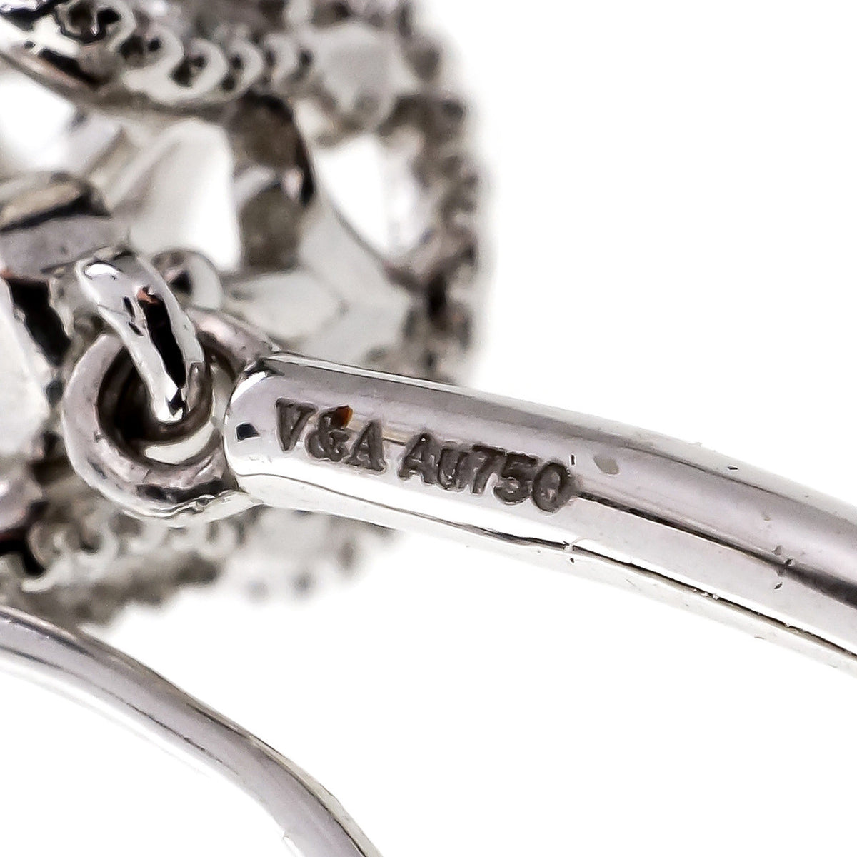 .6 Carat Diamond White Gold Crown Design Dangle Earrings – image 4