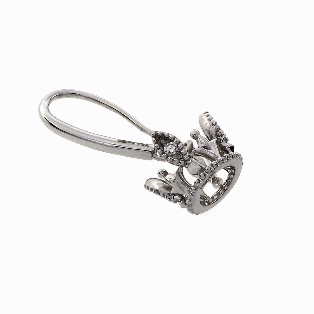 .6 Carat Diamond White Gold Crown Design Dangle Earrings – image 5