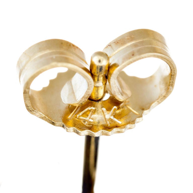 .30 Carat Diamond Yellow Gold Wire Earrings – image 5