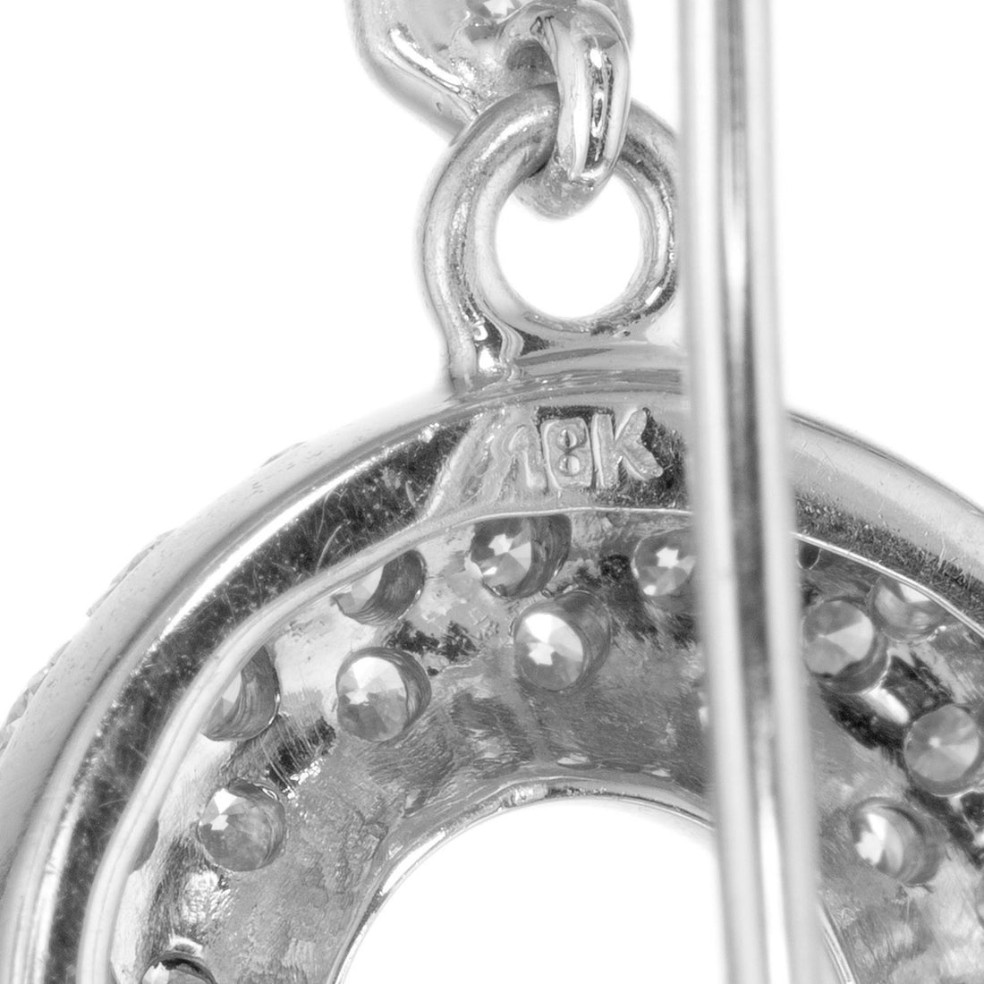 1.45 Carat Diamond White Gold Dangle Earrings – image 5
