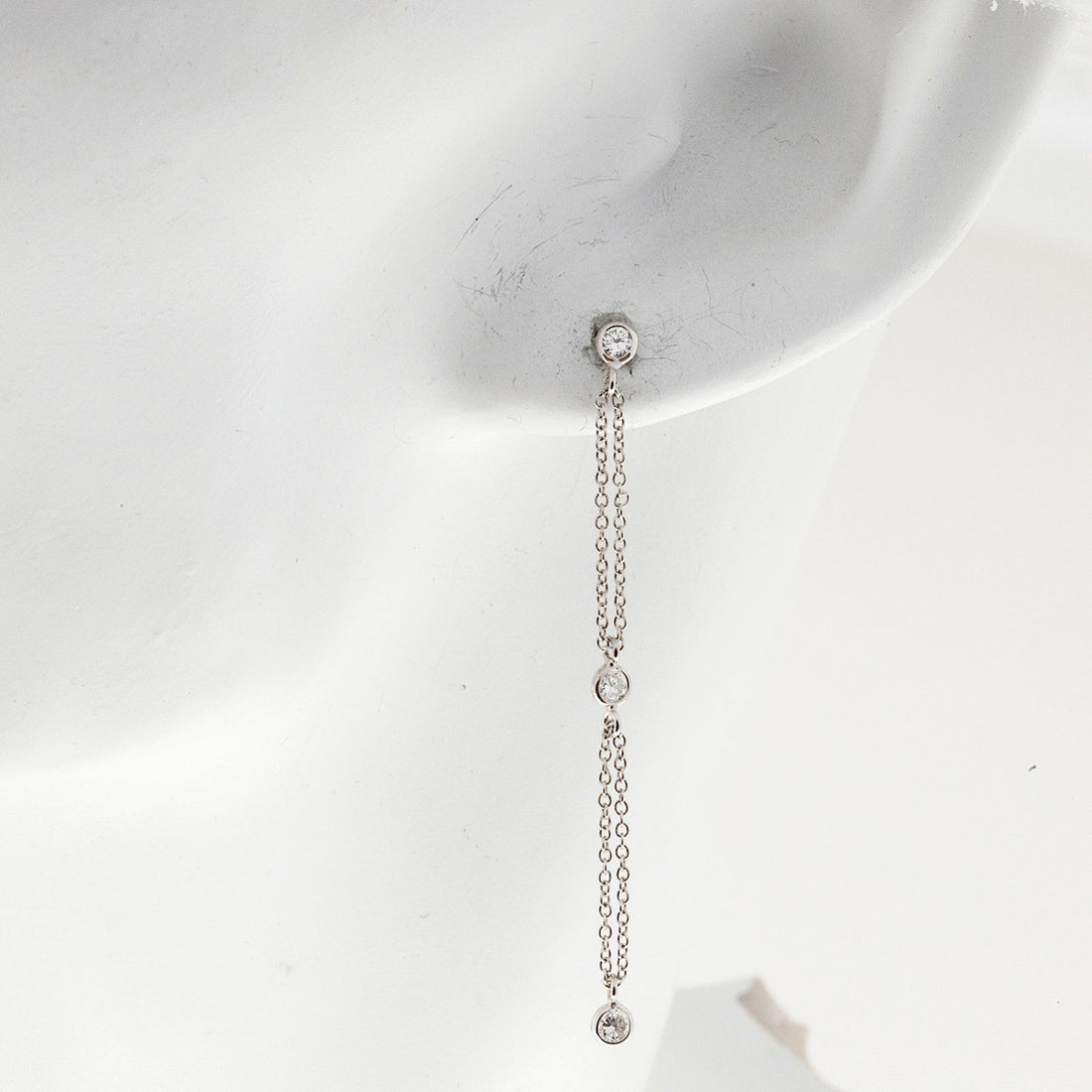 Peter Suchy Infinity Diamond Gold Dangle Drop Earrings – image 5