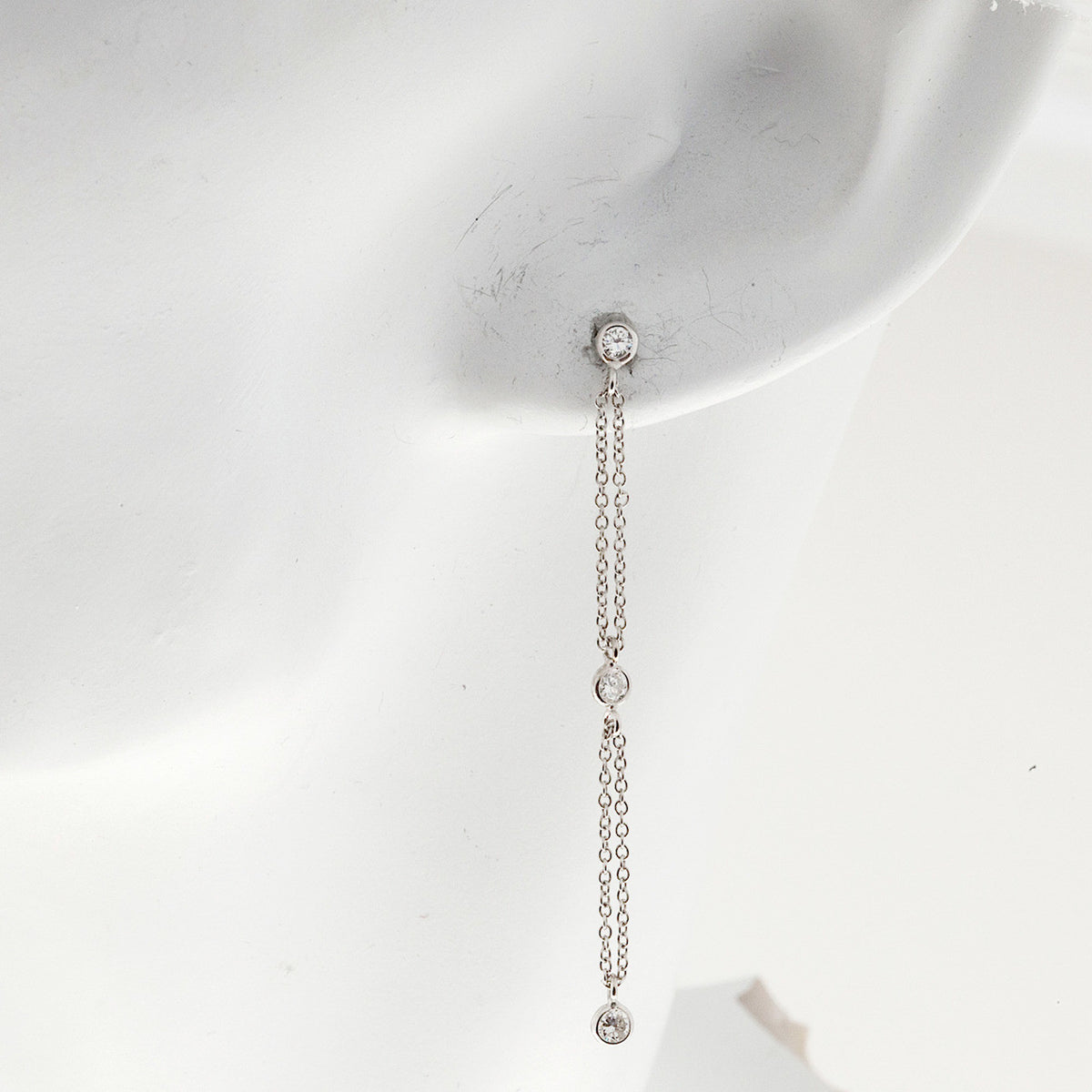 Peter Suchy Infinity Diamond Gold Dangle Drop Earrings – image 5