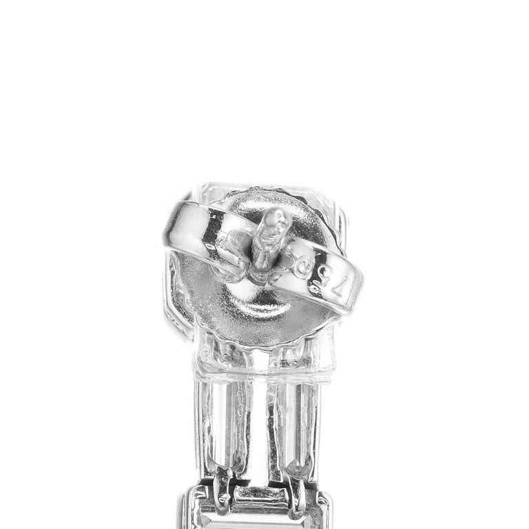 GIA Certified 9.14 Carat Diamond Platinum Art Deco Dangle Earrings – image 6