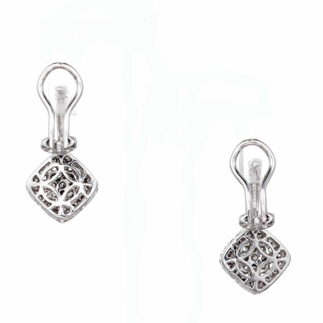Gregg Ruth Diamond Cluster Earrings 18k White Gold – image 4
