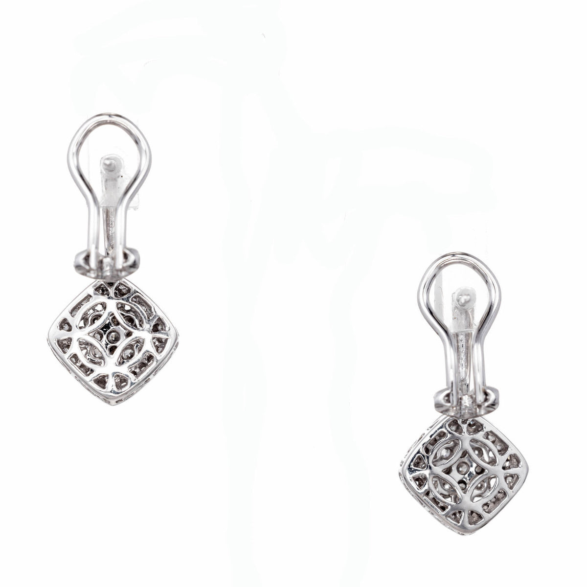 Gregg Ruth Diamond Cluster Earrings 18k White Gold – image 4