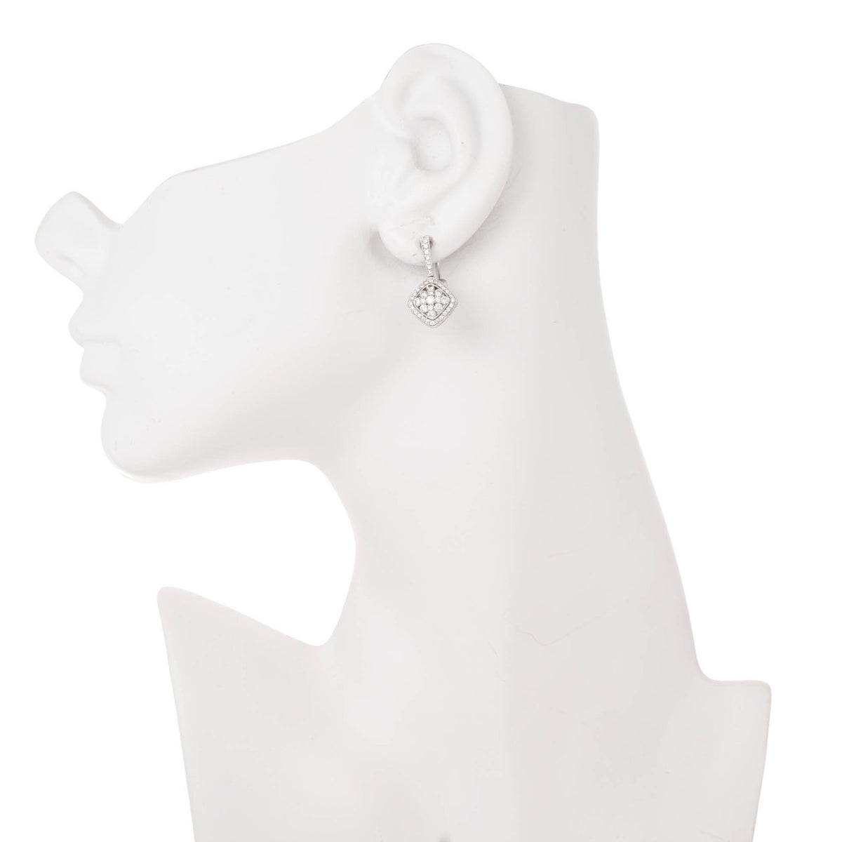 Gregg Ruth Diamond Cluster Earrings 18k White Gold – image 5