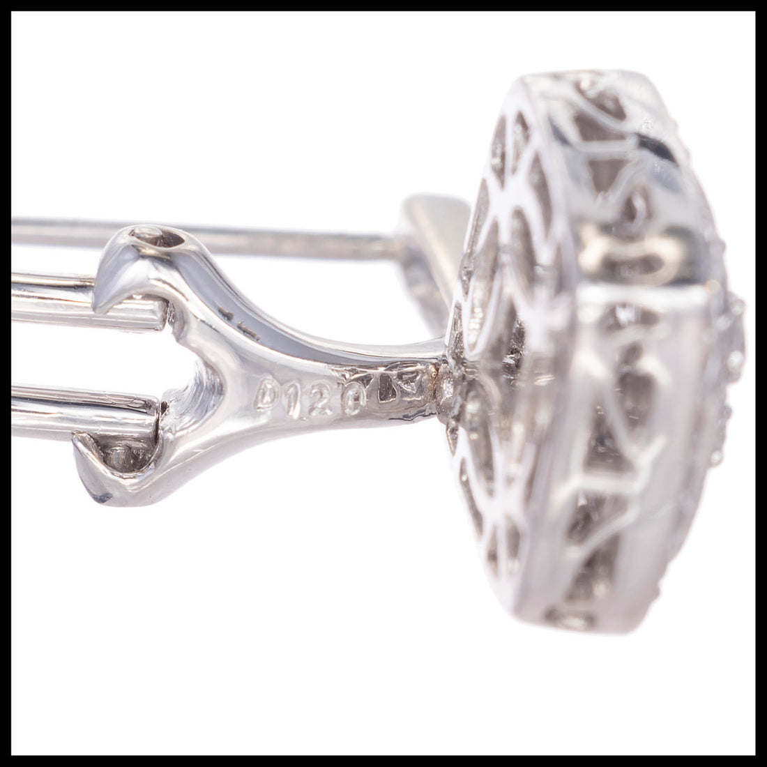 Gregg Ruth Diamond Cluster Earrings 18k White Gold – image 6