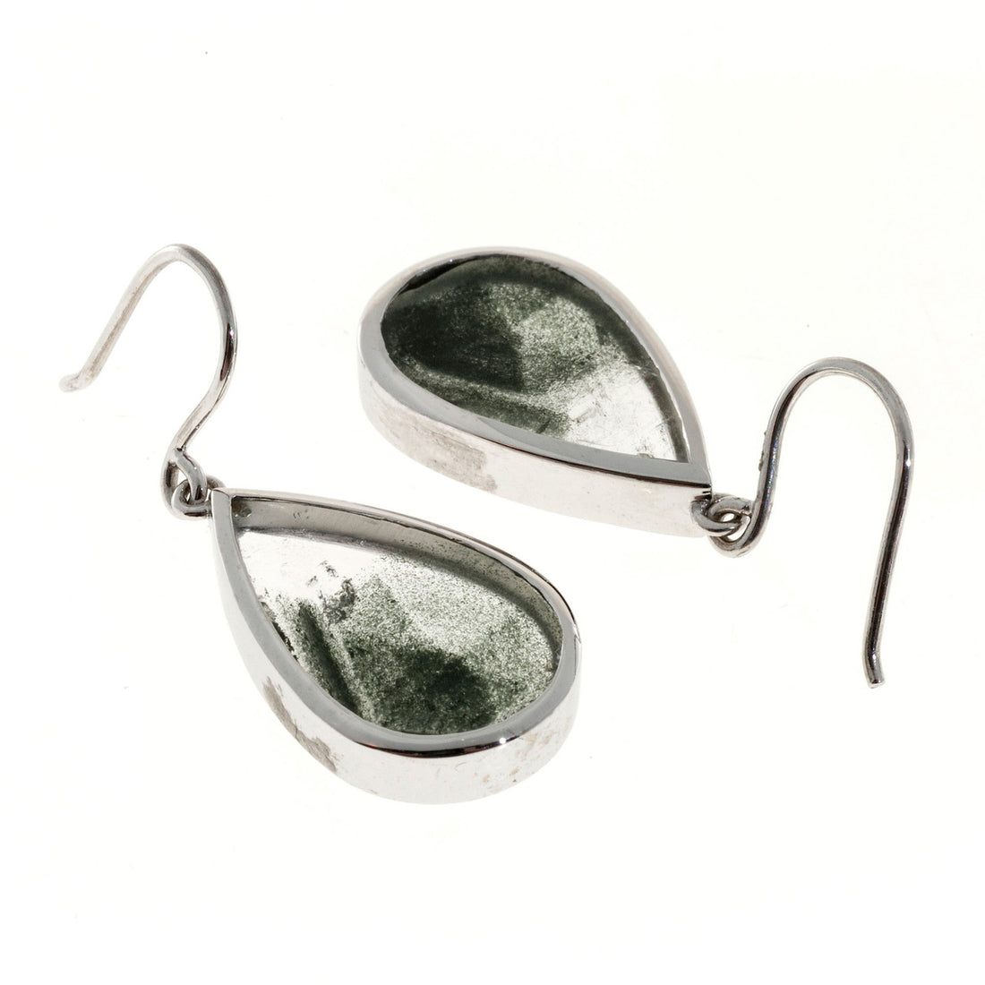 14.46ct Clear Quartz with Tourmaline 14k Gold Dangle Peter Suchy Earrings – image 5