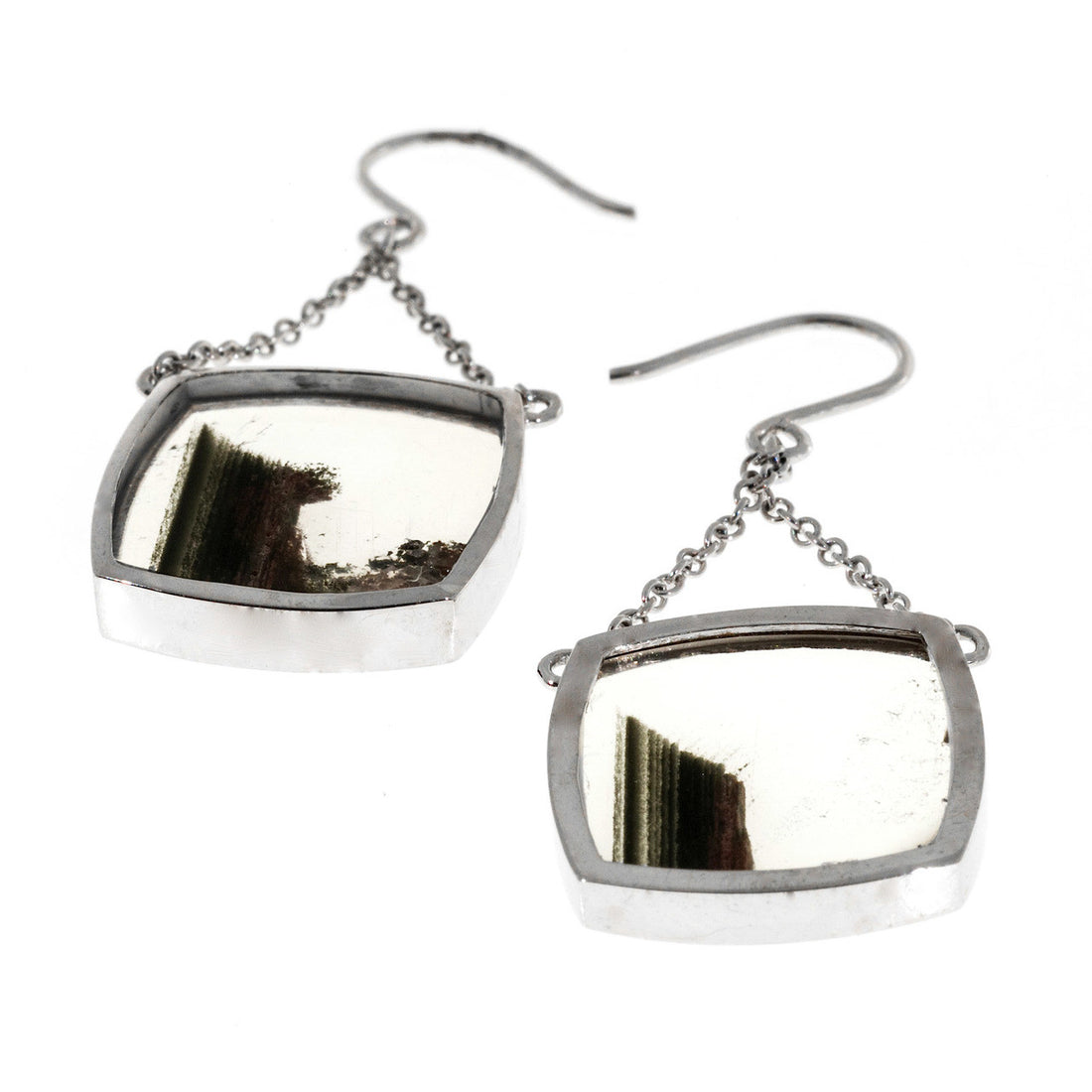Natural Rare Quartz Purple Amethyst Peter Suchy 14k White Gold Dangle Earrings – image 3