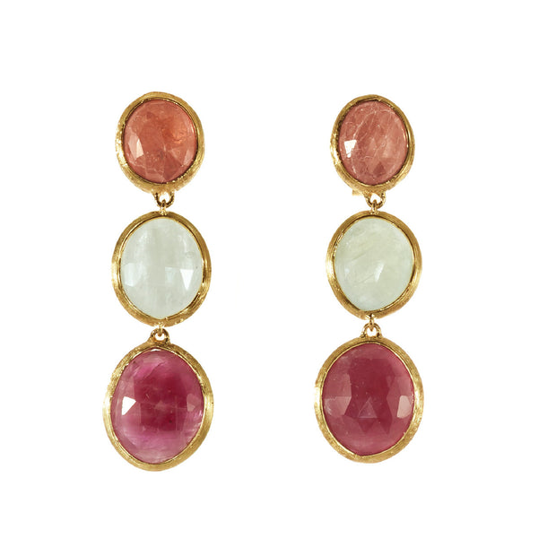 Marco Bicego 4.90 Carat Sapphire Yellow Gold Siviglia Collection Dangle Earrings