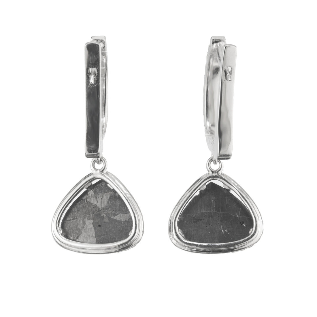 Peter Suchy 3.89 Carat Black Diamond White Gold Dangle Halo Earrings – image 4