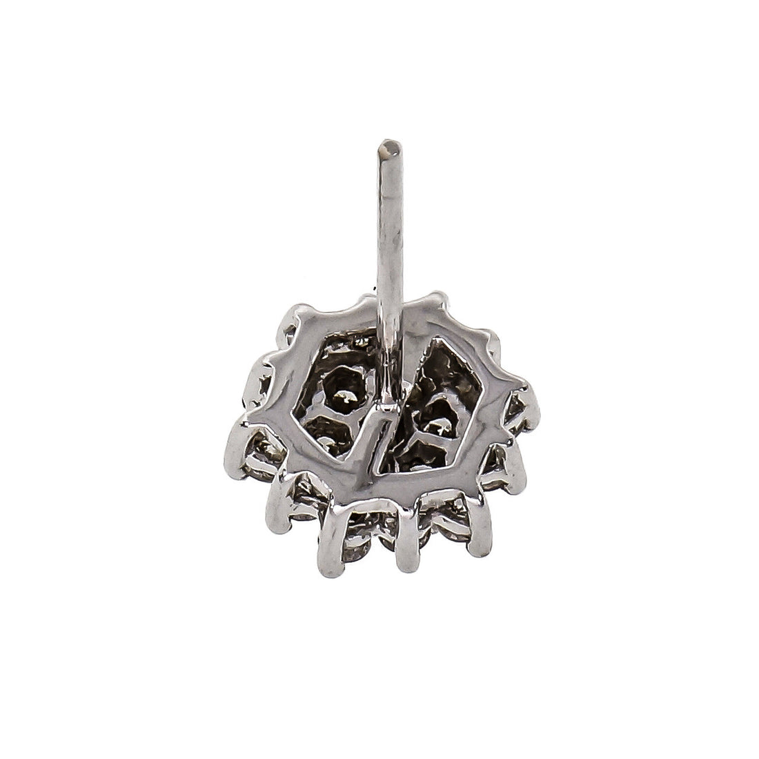 .40 Carat Diamond Platinum Cluster Earrings – image 2