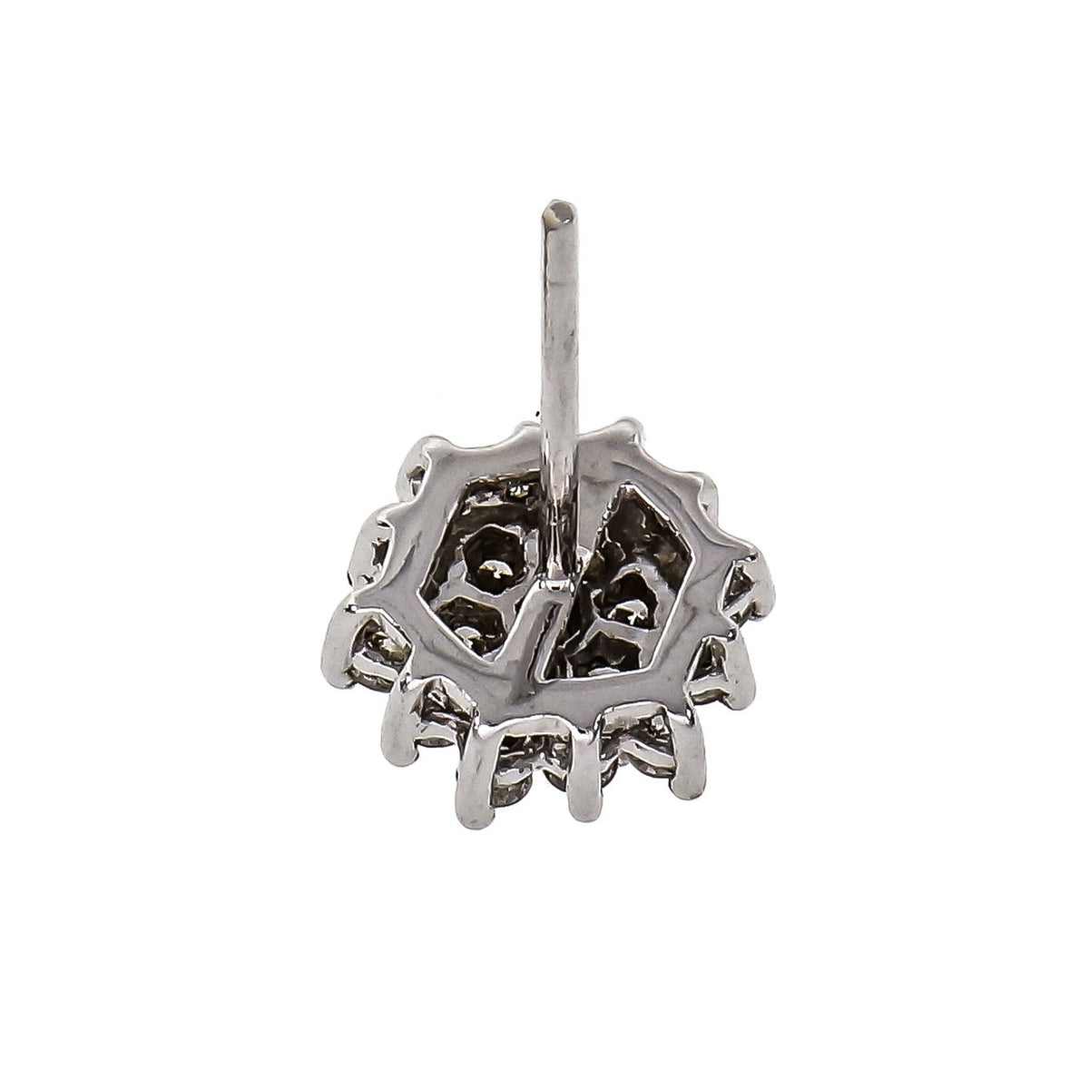.40 Carat Diamond Platinum Cluster Earrings – image 2