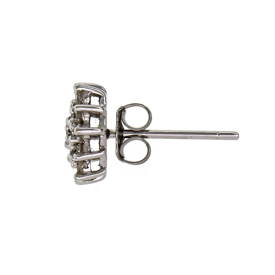 .40 Carat Diamond Platinum Cluster Earrings – image 4