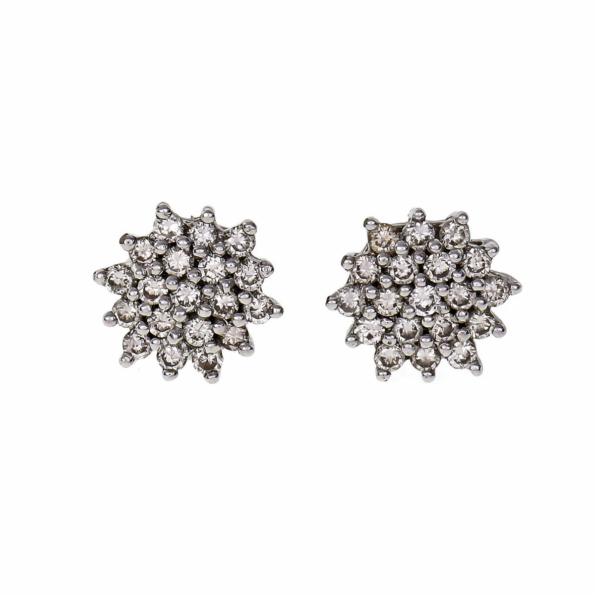 .40 Carat Diamond Platinum Cluster Earrings