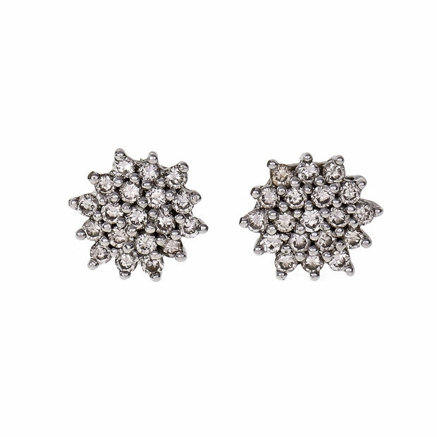 .40 Carat Diamond Platinum Cluster Earrings