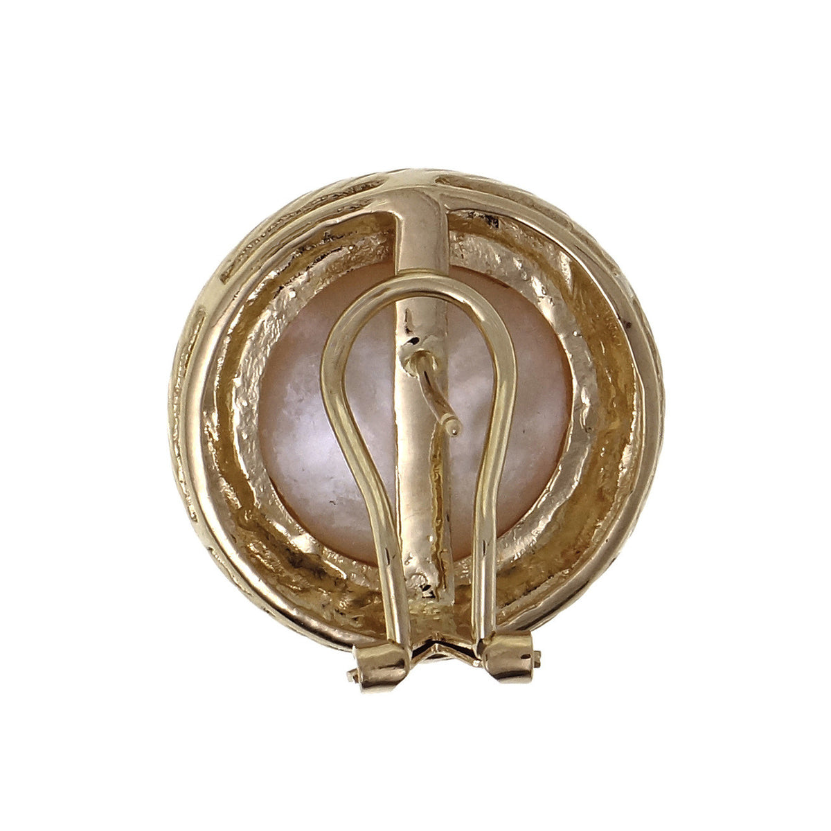 Mabé Pearl 15mm clip post earrings – image 3