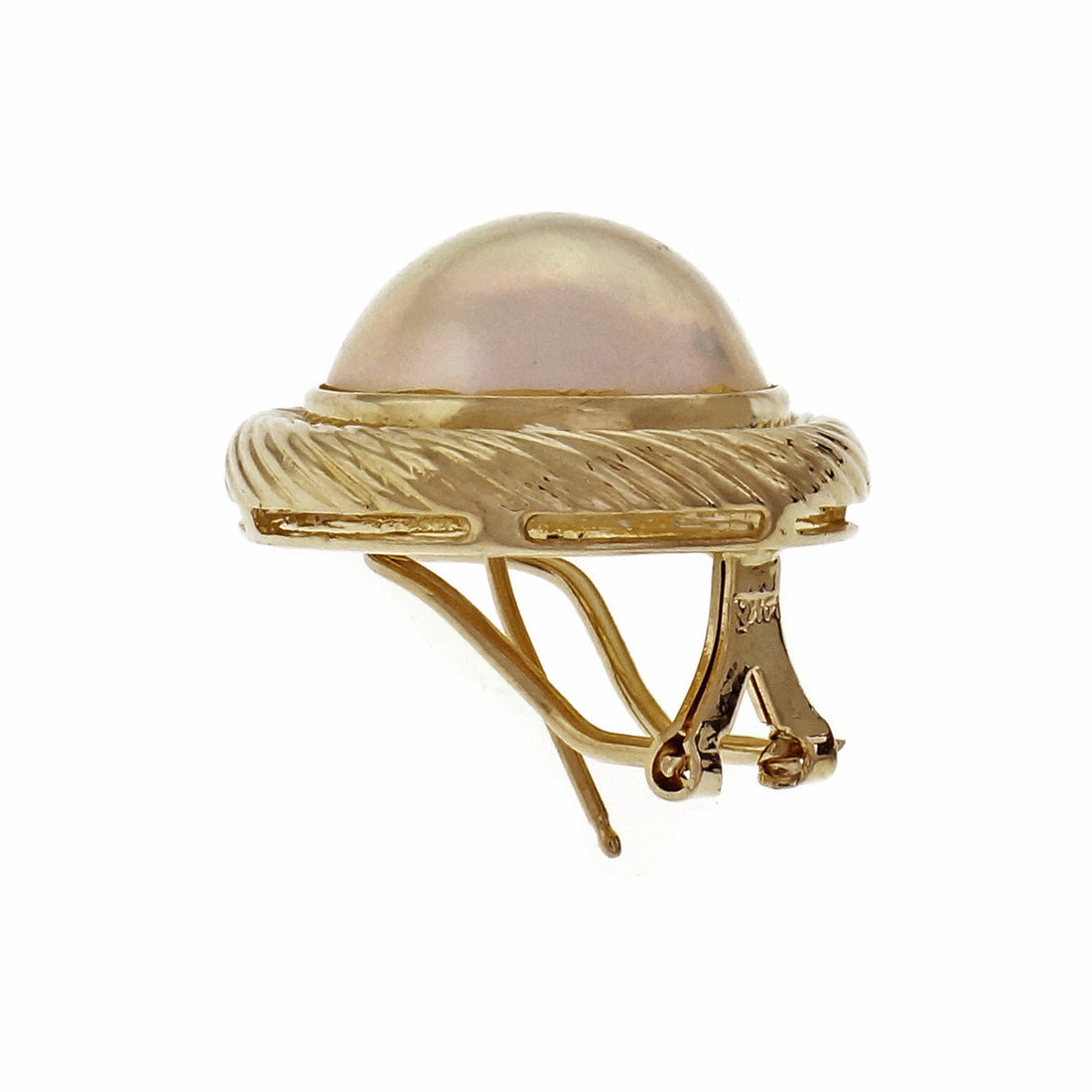 Mabé Pearl 15mm clip post earrings – image 5