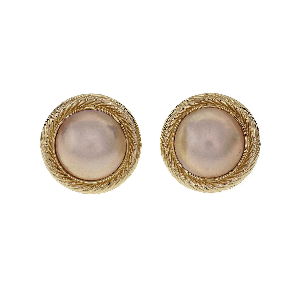Mabé Pearl 15mm clip post earrings