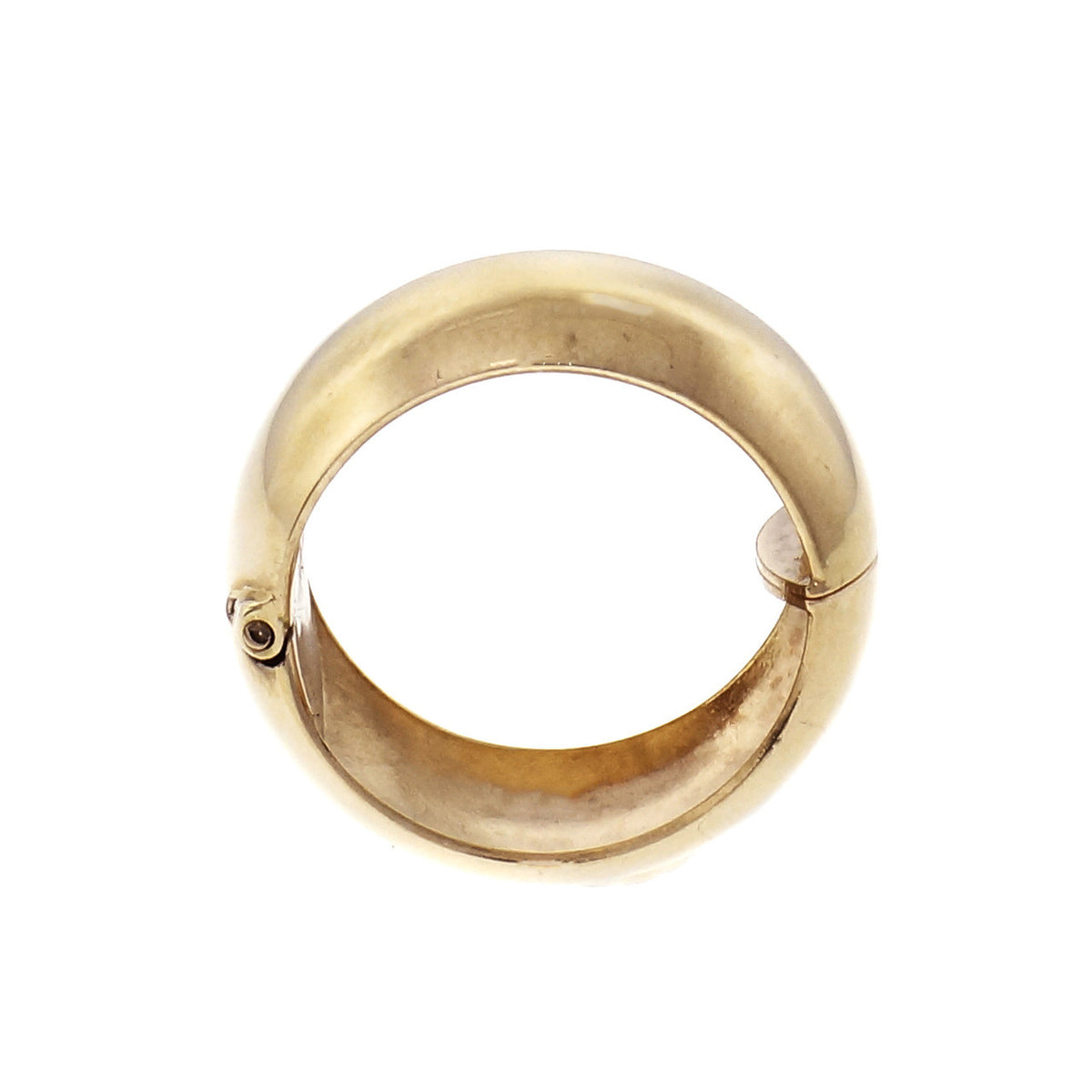 14k Yellow Gold Clip On Hoop Earrings – image 5