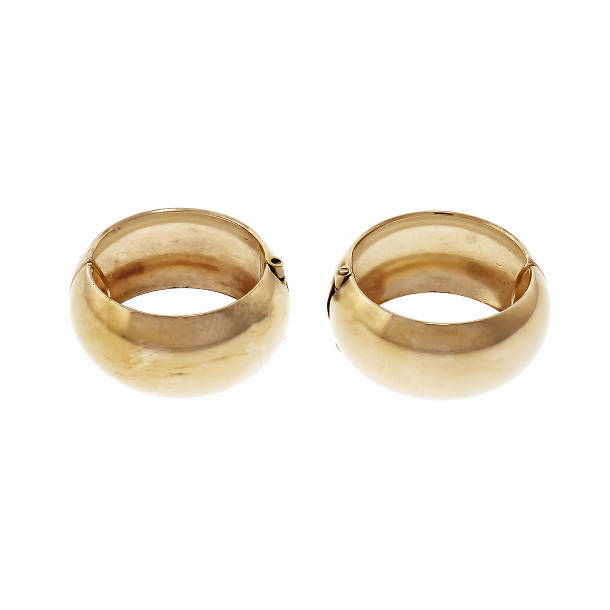 14k Yellow Gold Clip On Hoop Earrings