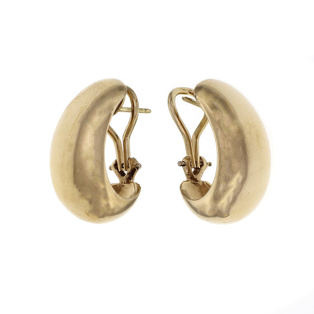 Tiffany & Co 14k Yellow Gold Half Hoop Earrings