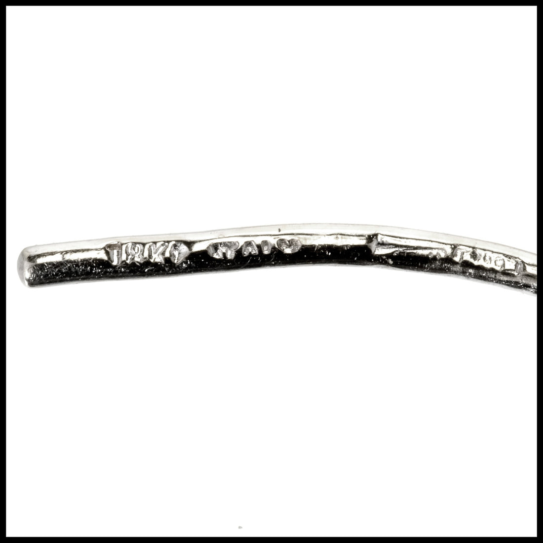 Pave Diamond White Gold Hoop Earrings – image 4