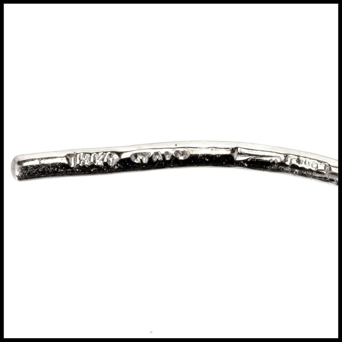 Pave Diamond White Gold Hoop Earrings – image 4