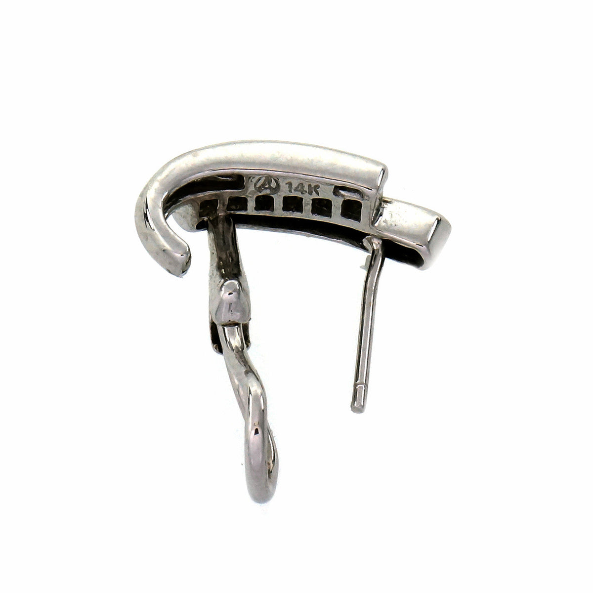 .60 Carat Diamond White Gold Channel Set Earrings – image 4