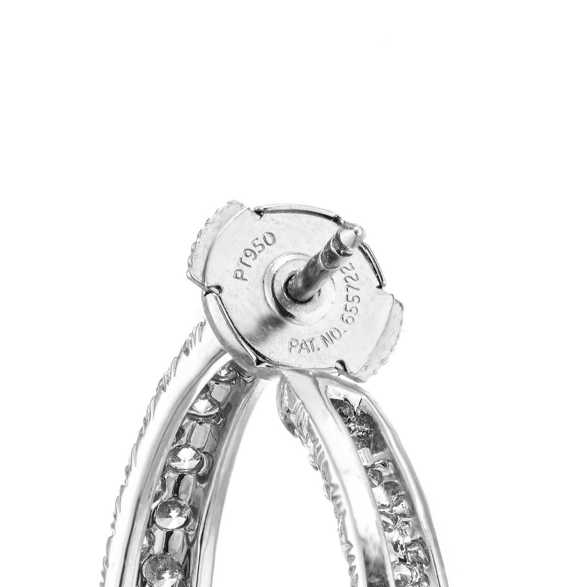 Kurt Wayne 3.50 Carat Diamond Platinum Swirl Hoop Earrings – image 6
