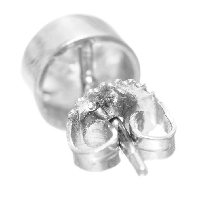 GIA 1.99 Carat Old Mine Brilliant Cut Diamond Bezel Stud Platinum Earrings – image 6