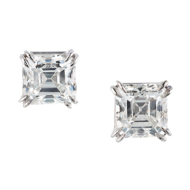 Peter Suchy GIA Certified 2.08 Carat Diamond Platinum Stud Earrings